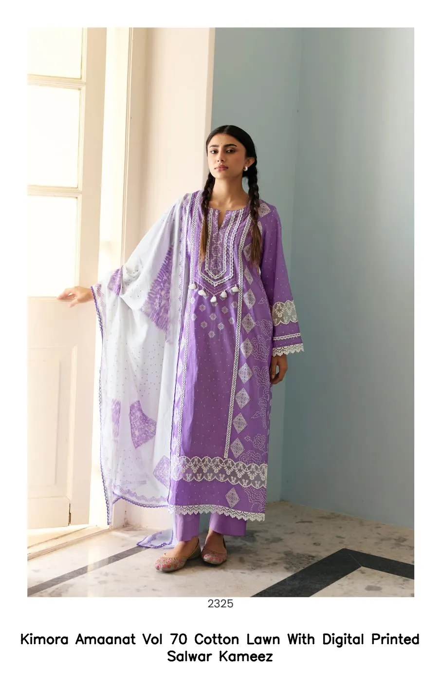 Kimora Amaanat Vol 70 Cotton Lawn With Digital Printed Salwar Kameez — Wholesale Salwar Suits, Kimora wholesale from Surat — view 3