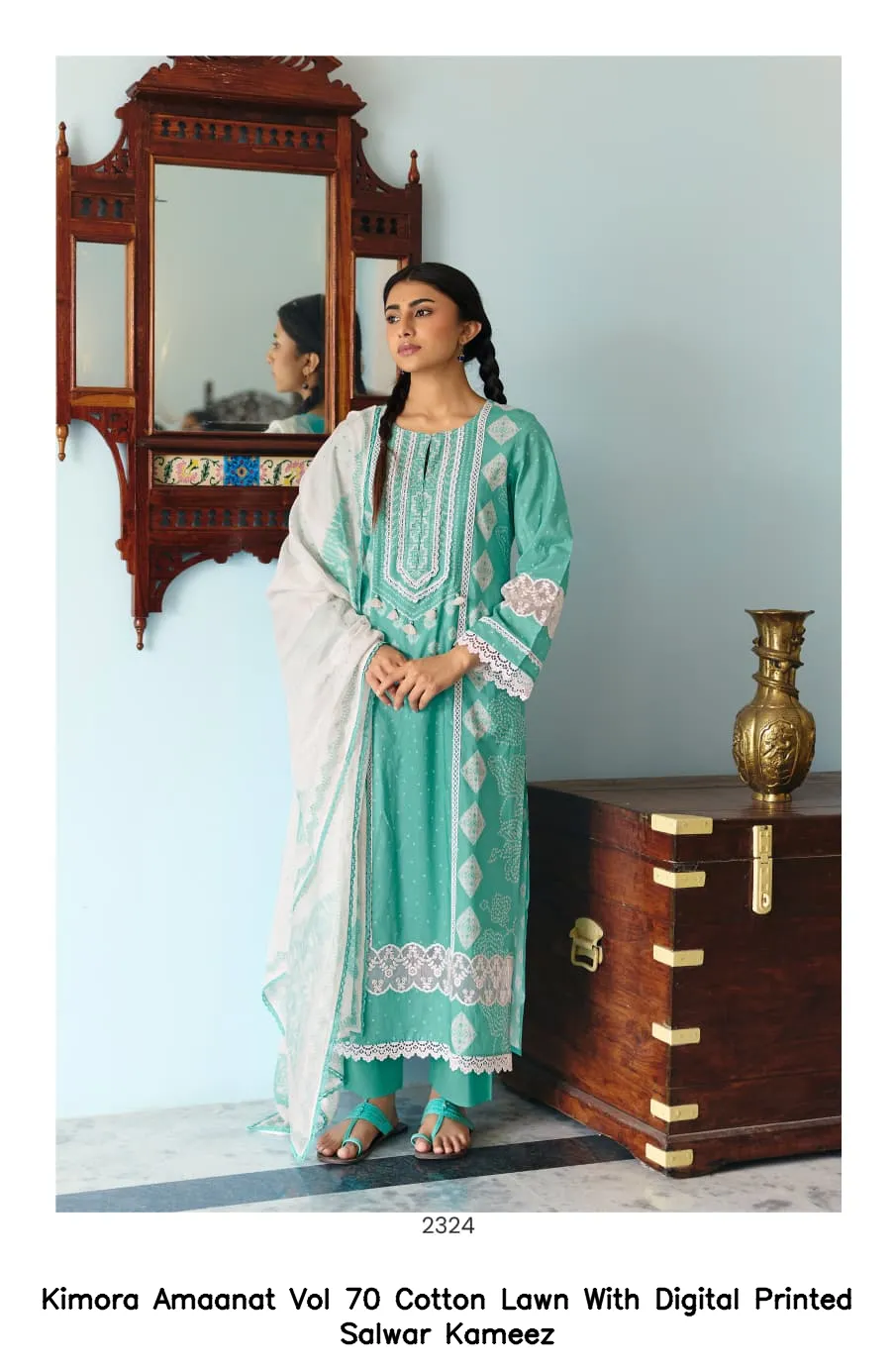 Kimora Amaanat Vol 70 Cotton Lawn With Digital Printed Salwar Kameez — Wholesale Salwar Suits, Kimora wholesale from Surat — view 9