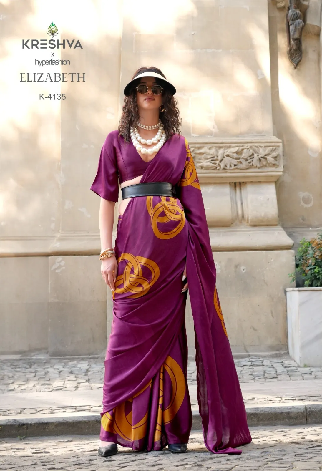 Kreshva Elizabeth Satin Silk Satya Paul Modern Design Saree Catalog