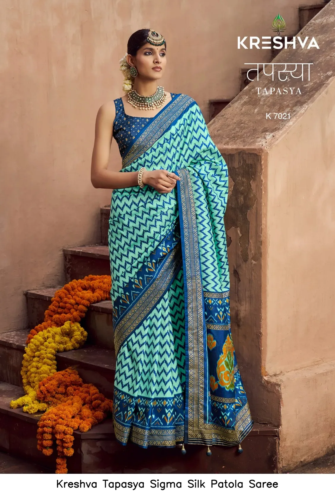 Kreshva Tapasya Sigma Silk Patola Saree — Wholesale Sarees, Kreshva wholesale from Surat — view 5