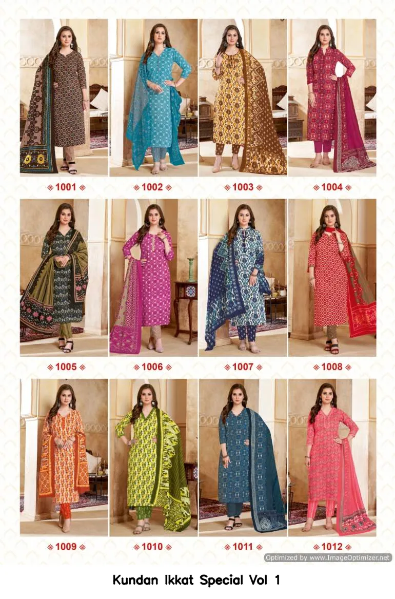 Kundan Ikkat Special Vol 1 — Wholesale Dress Material, Kundan wholesale from Surat — view 12