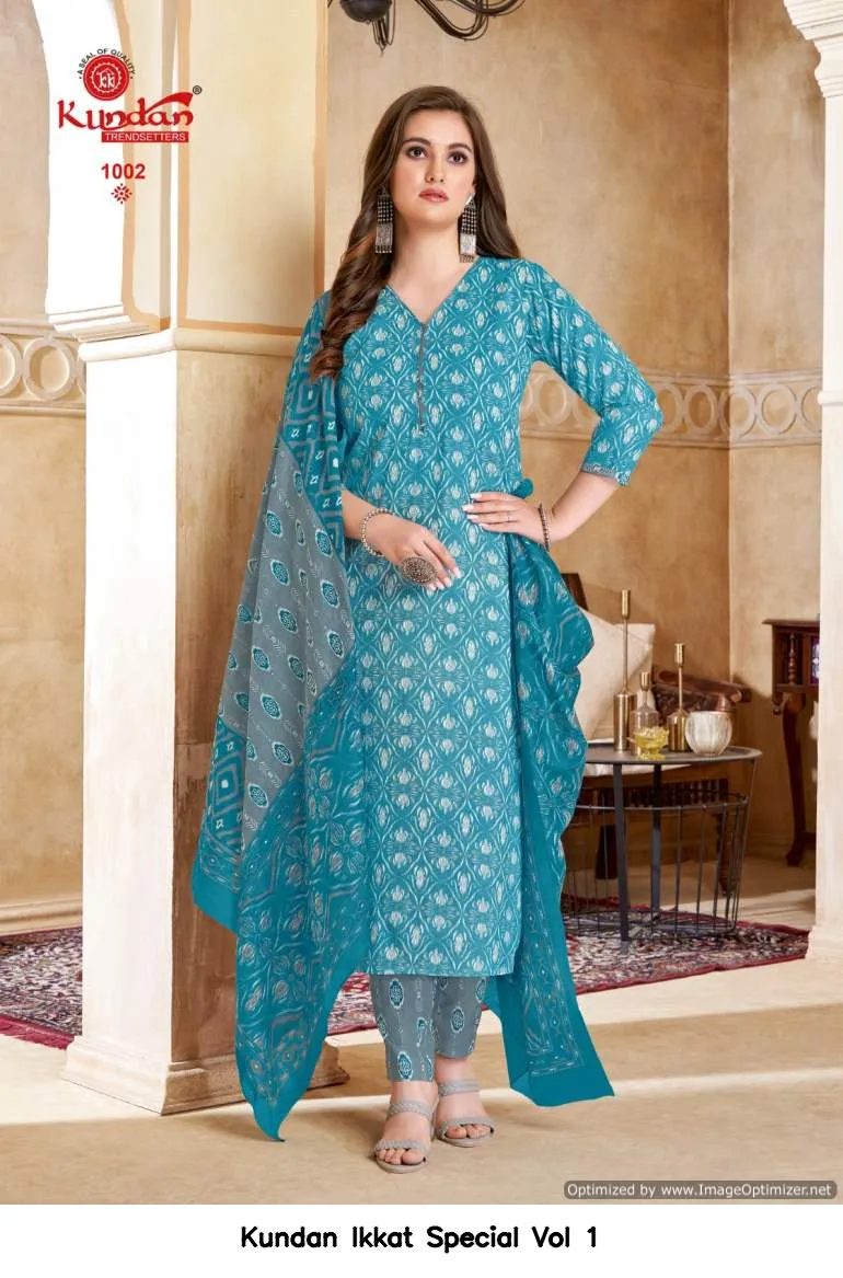 Kundan Ikkat Special Vol 1 — Wholesale Dress Material, Kundan wholesale from Surat — view 3