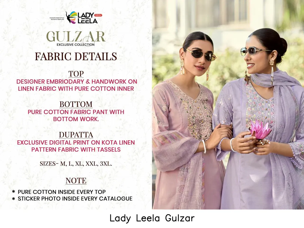 Lady Leela Gulzar — Wholesale Kurti With Bottom Dupatta, Lady Leela wholesale from Surat — view 7