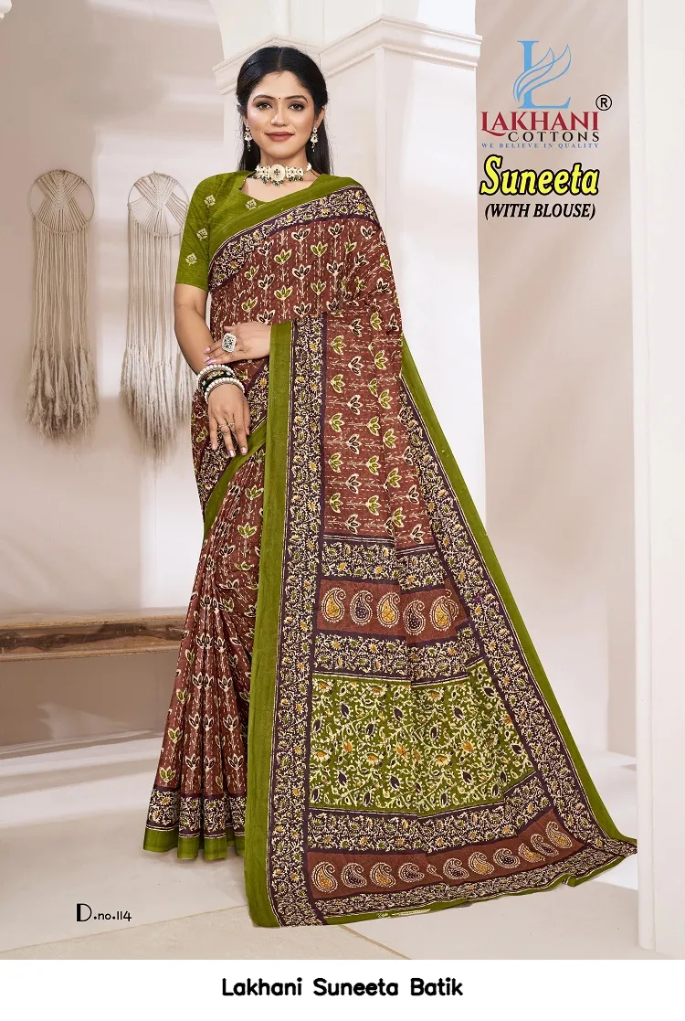 Lakhani Suneeta Batik — Cotton Sarees Wholesale, Lakhani wholesale from Surat — view 11