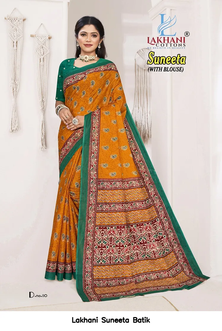 Lakhani Suneeta Batik — Cotton Sarees Wholesale, Lakhani wholesale from Surat — view 4