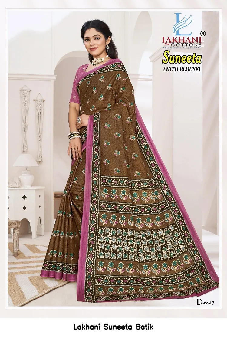 Lakhani Suneeta Batik — Cotton Sarees Wholesale, Lakhani wholesale from Surat — view 6