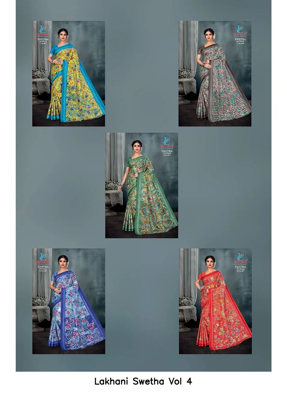 Lakhani Swetha Vol 4 — Cotton Sarees Wholesale, Lakhani wholesale from Surat — view 6
