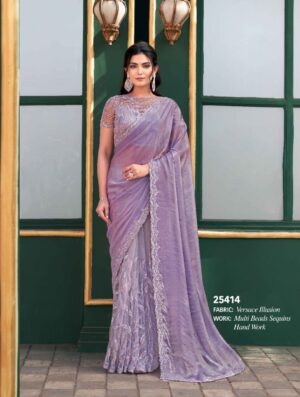 Mahotsav Mohmanthan 25400 Noire Armani Tulle With Stone Worked Saree