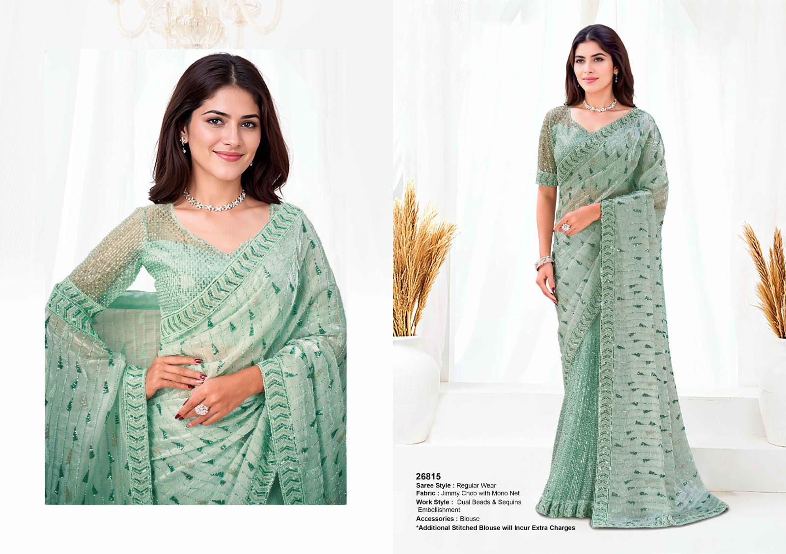 Mahotsav Mohmanthan 26800 Belle Satin Designer Saree — Wholesale Sarees, Mahotsav wholesale from Surat — view 11