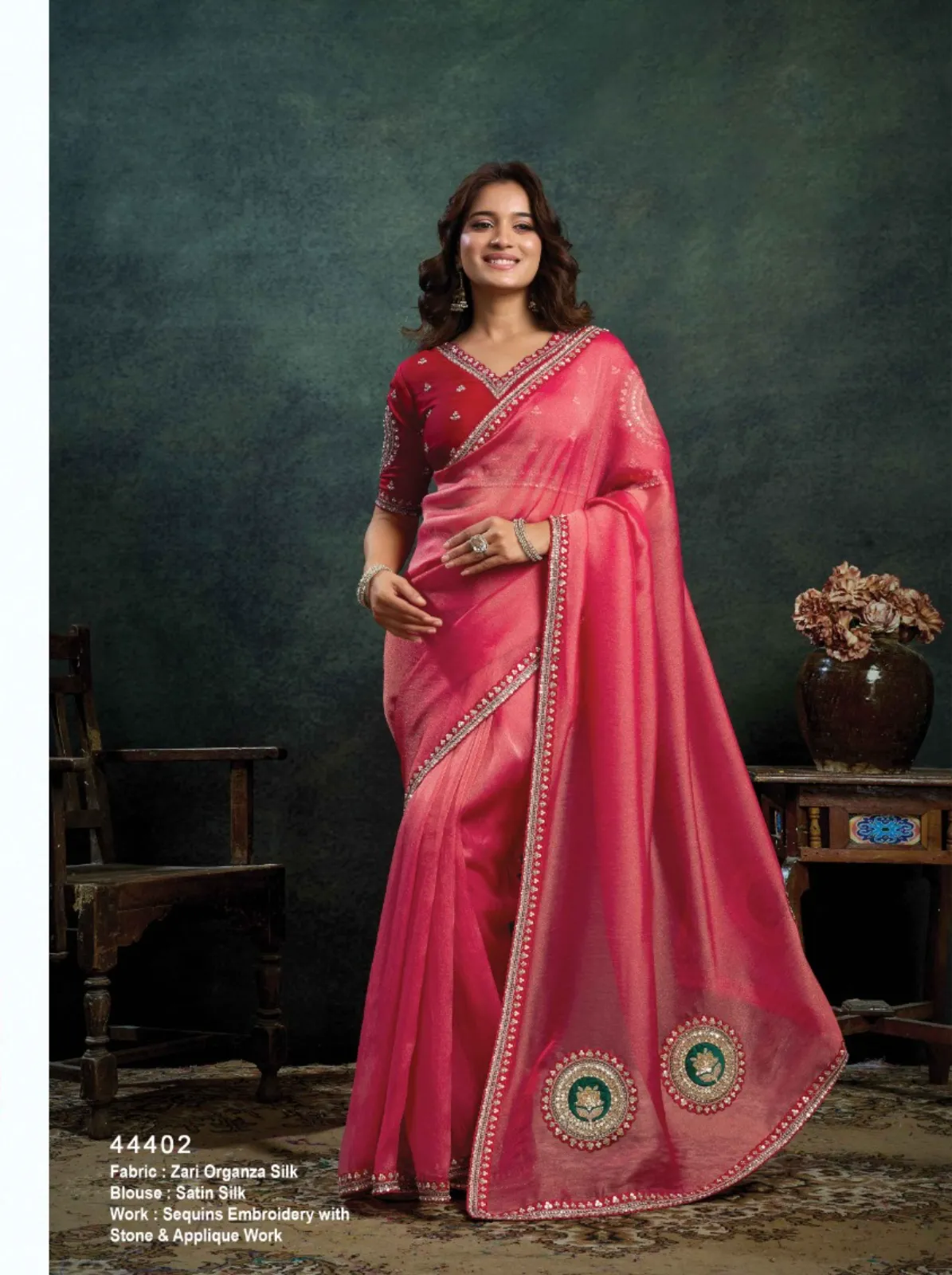 Norita 44400 Rasika Zari Organza Silk Saree Collection — Wholesale Sarees, Mahotsav wholesale from Surat - Gallery Image 10