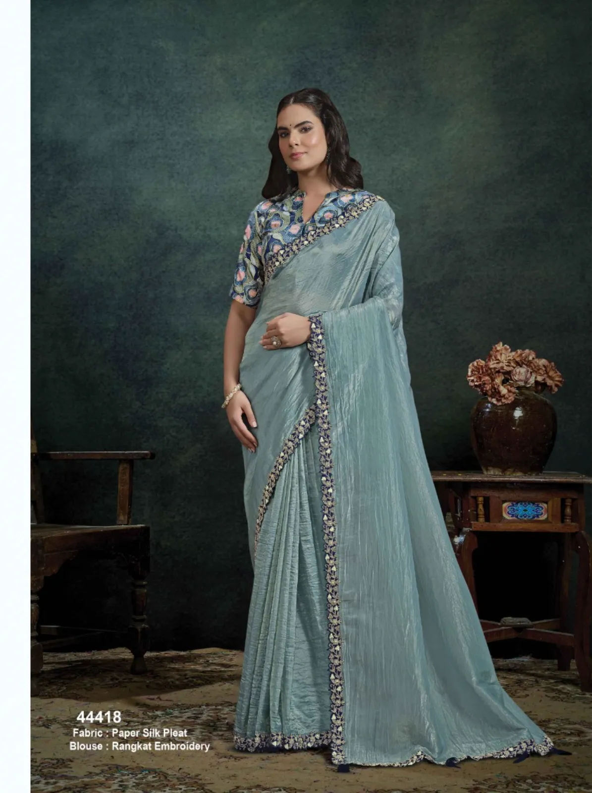 Norita 44400 Rasika Zari Organza Silk Saree Collection — Wholesale Sarees, Mahotsav wholesale from Surat - Gallery Image 2