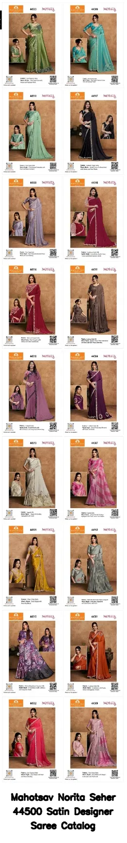 Mahotsav Norita Seher 44500 Satin Designer Saree Catalog — Wholesale Sarees, Mahotsav wholesale from Surat — view 19