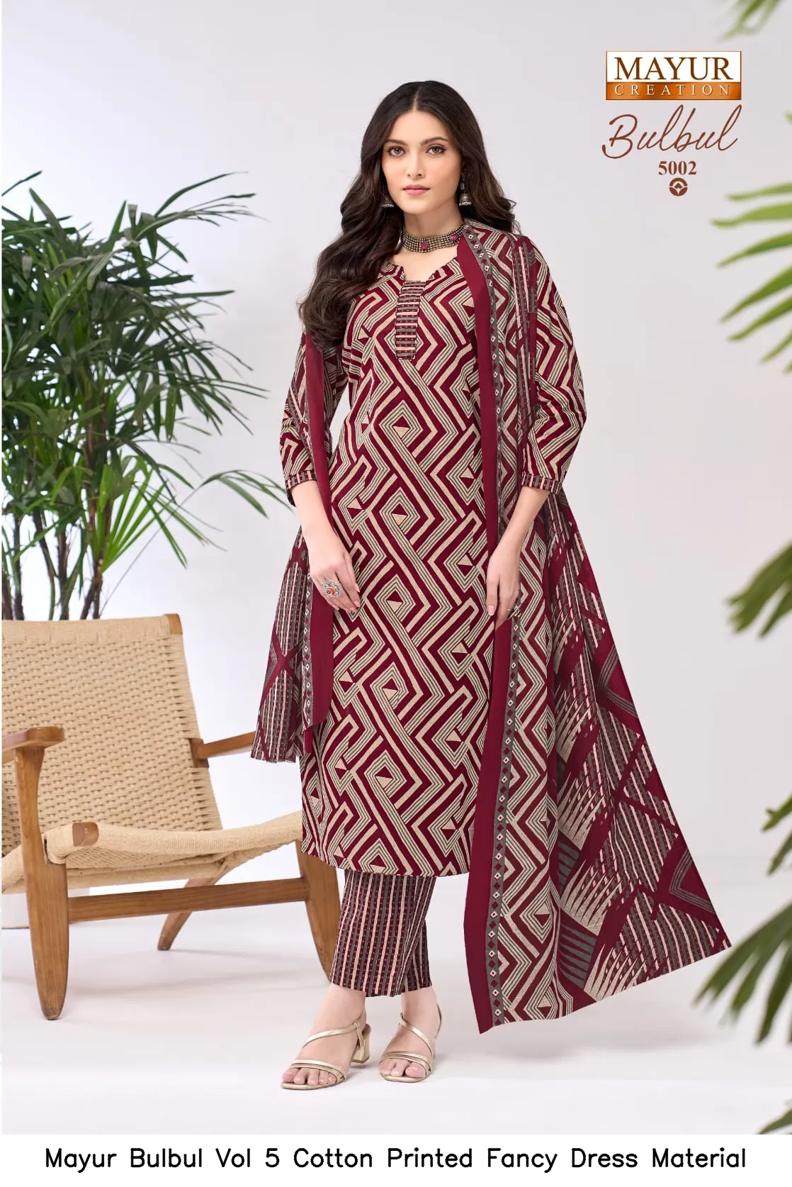 Mayur Bulbul Vol 5 Cotton Printed Fancy Dress Material — Wholesale Salwar Suits, Mayur wholesale from Surat — view 9