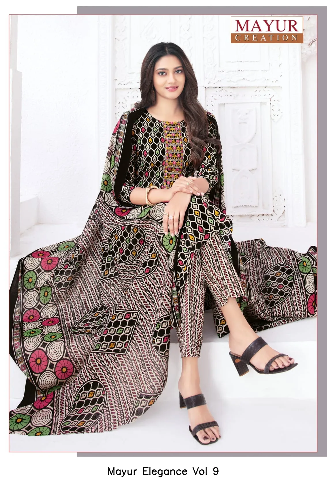Mayur Elegance Vol 9 — Unstitched Suits, Mayur wholesale from Surat — view 6