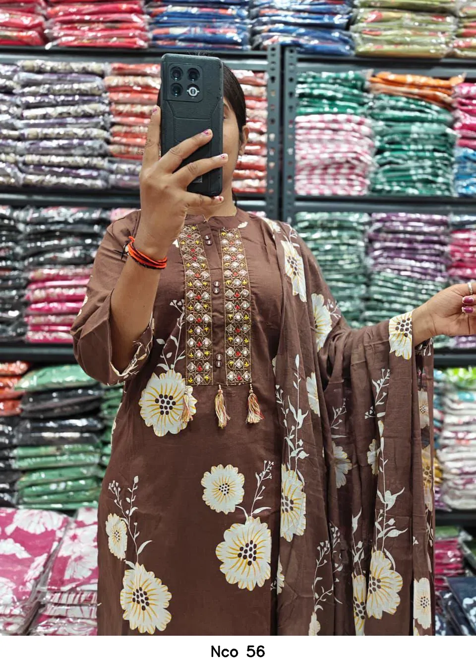 Nco 56 — Wholesale Kurti With Bottom Dupatta, Vardan Ethnic wholesale from Surat - Gallery Image 3