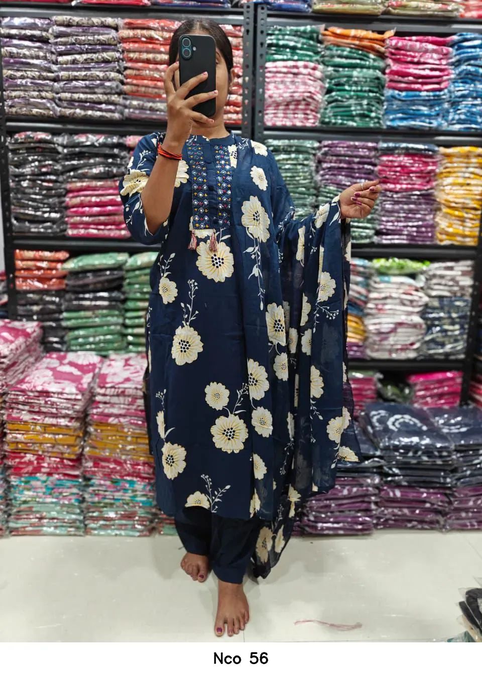 Nco 56 — Wholesale Kurti With Bottom Dupatta, Vardan Ethnic wholesale from Surat - Gallery Image 9