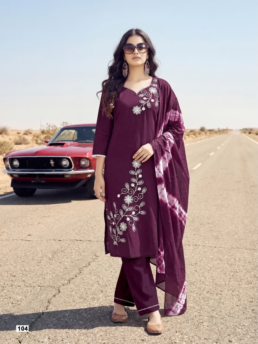 Woodee Shakira Vol 3 Rayon Printed Kurti With Bottom Dupatta Set — Wholesale Readymade Suit, Woodee wholesale from Surat — view 4
