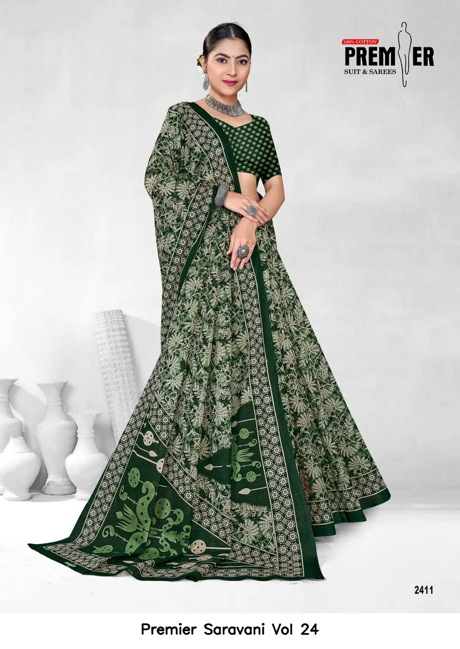 Premier Saravani Vol 24 — Cotton Sarees Wholesale, Premier wholesale from Surat — view 10