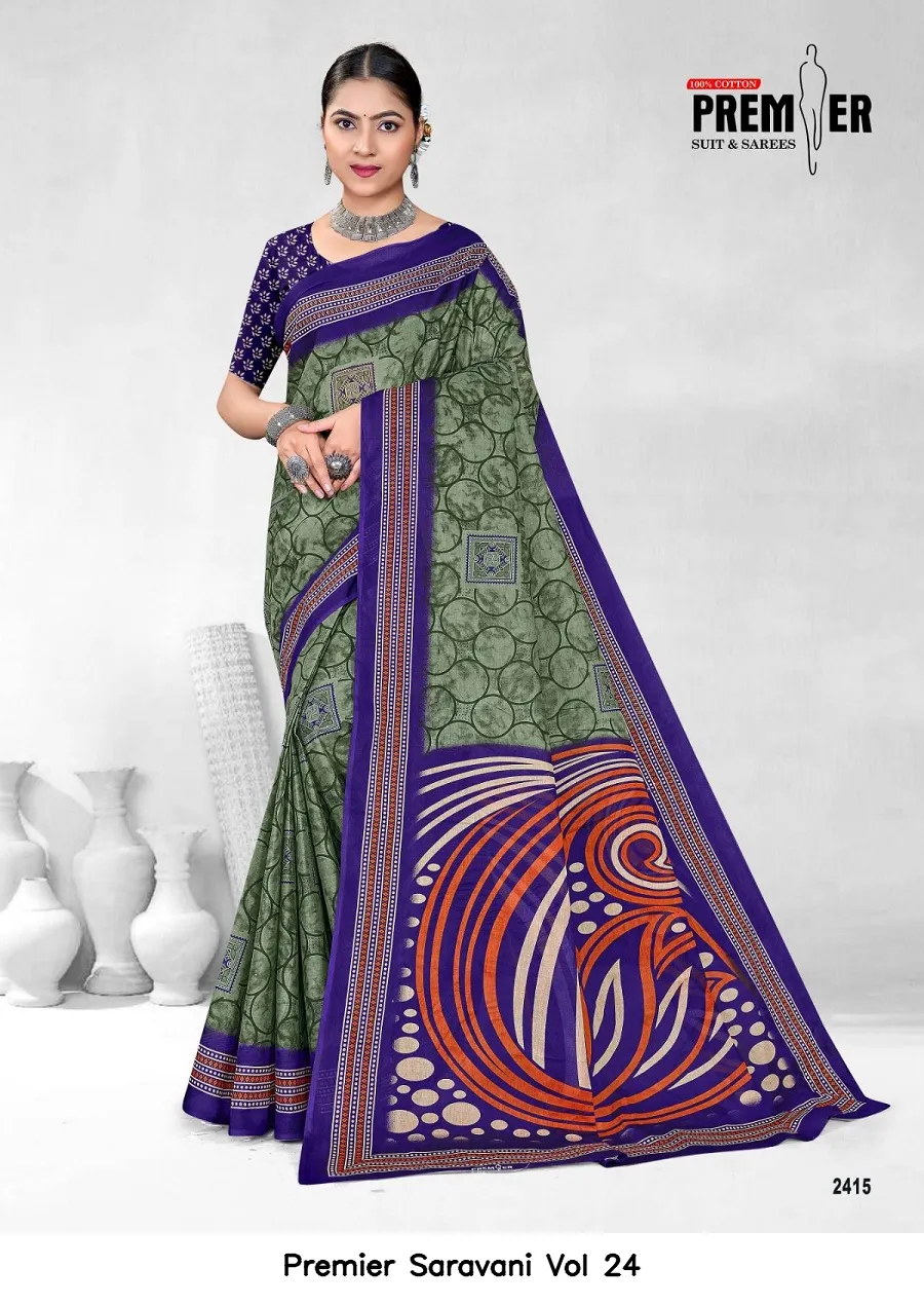 Premier Saravani Vol 24 — Cotton Sarees Wholesale, Premier wholesale from Surat — view 12