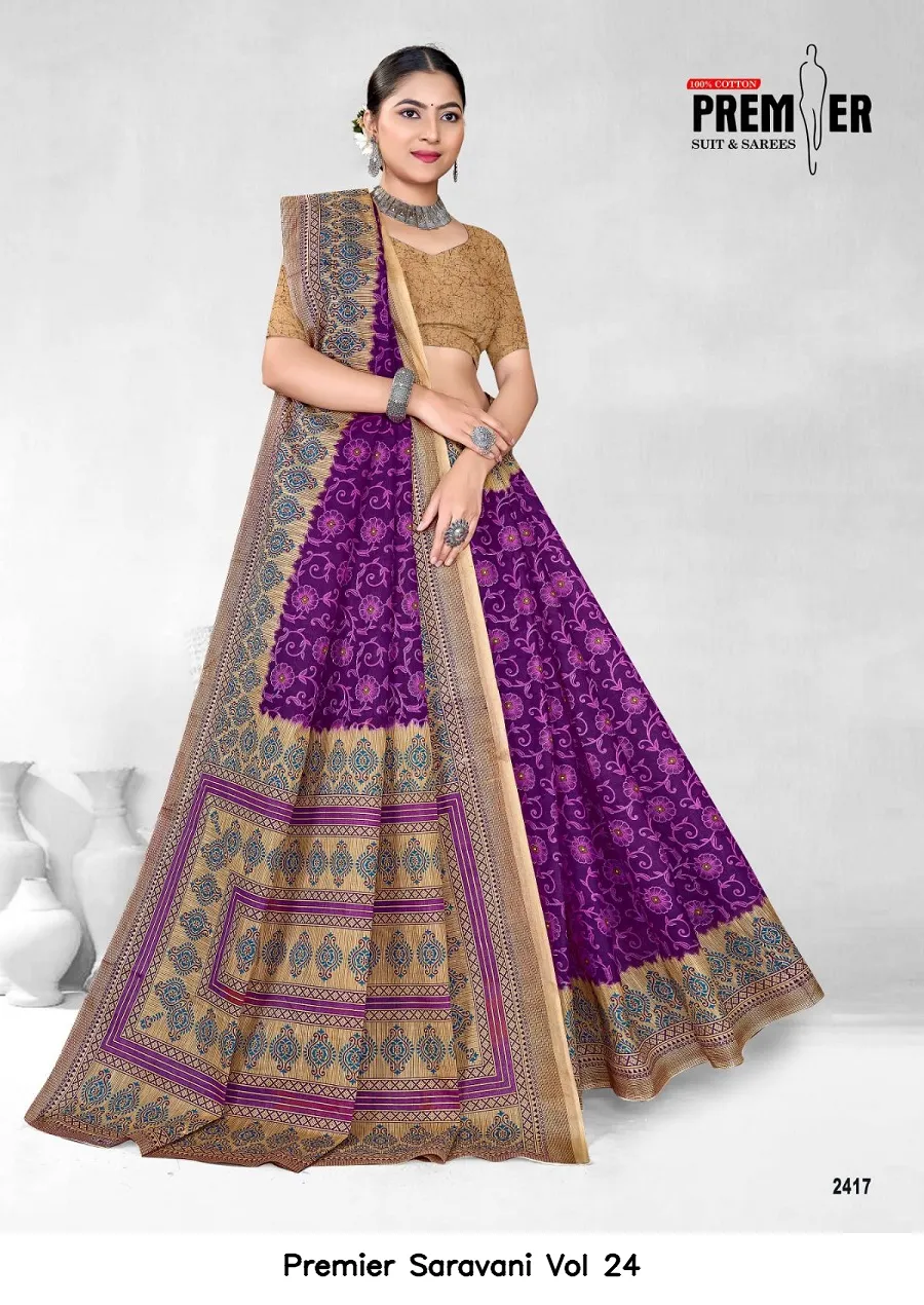 Premier Saravani Vol 24 — Cotton Sarees Wholesale, Premier wholesale from Surat — view 14