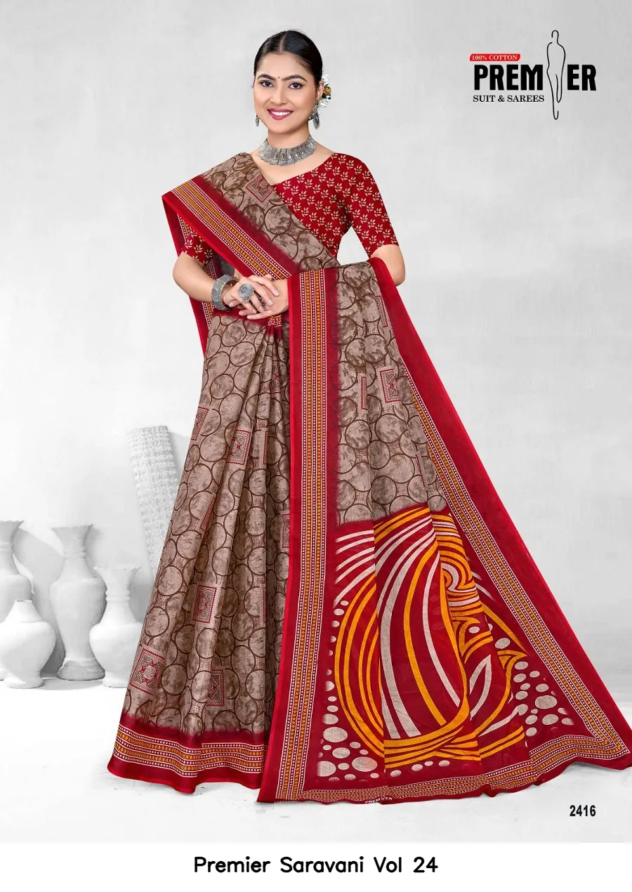 Premier Saravani Vol 24 — Cotton Sarees Wholesale, Premier wholesale from Surat — view 17