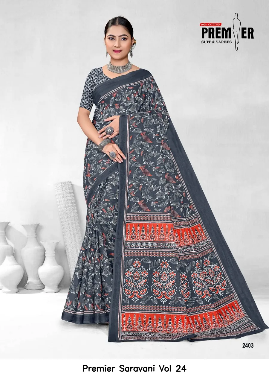 Premier Saravani Vol 24 — Cotton Sarees Wholesale, Premier wholesale from Surat — view 18