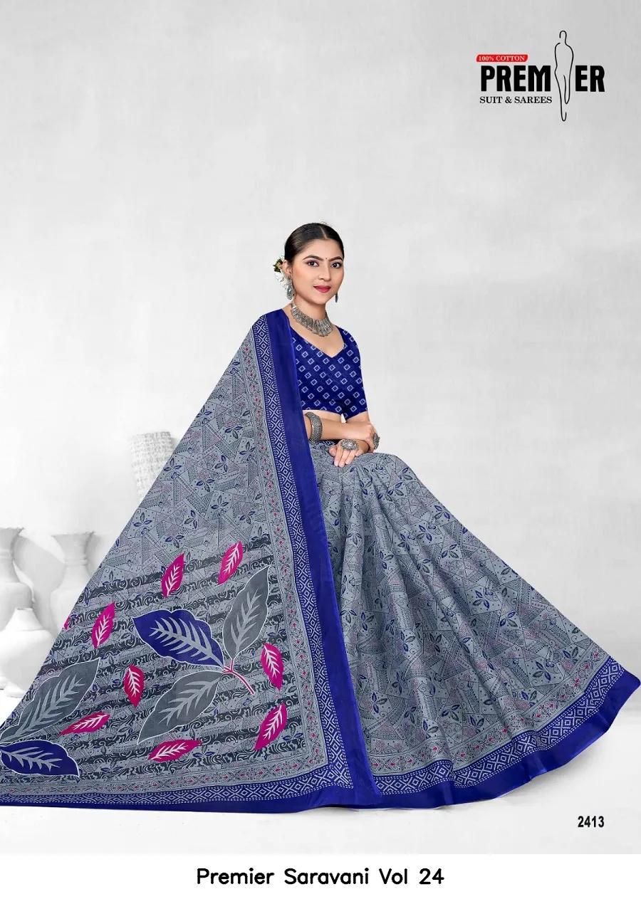 Premier Saravani Vol 24 — Cotton Sarees Wholesale, Premier wholesale from Surat — view 2