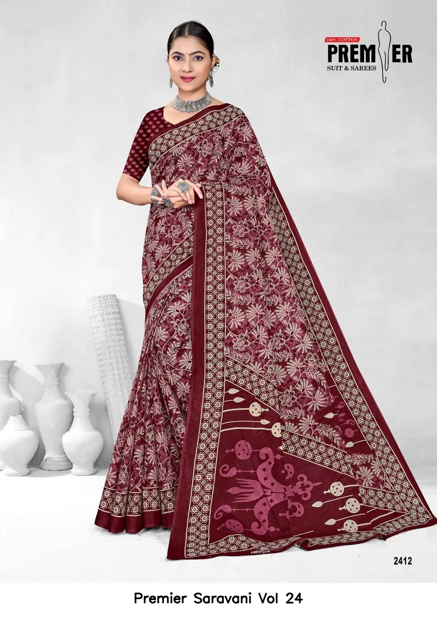 Premier Saravani Vol 24 — Cotton Sarees Wholesale, Premier wholesale from Surat — view 22
