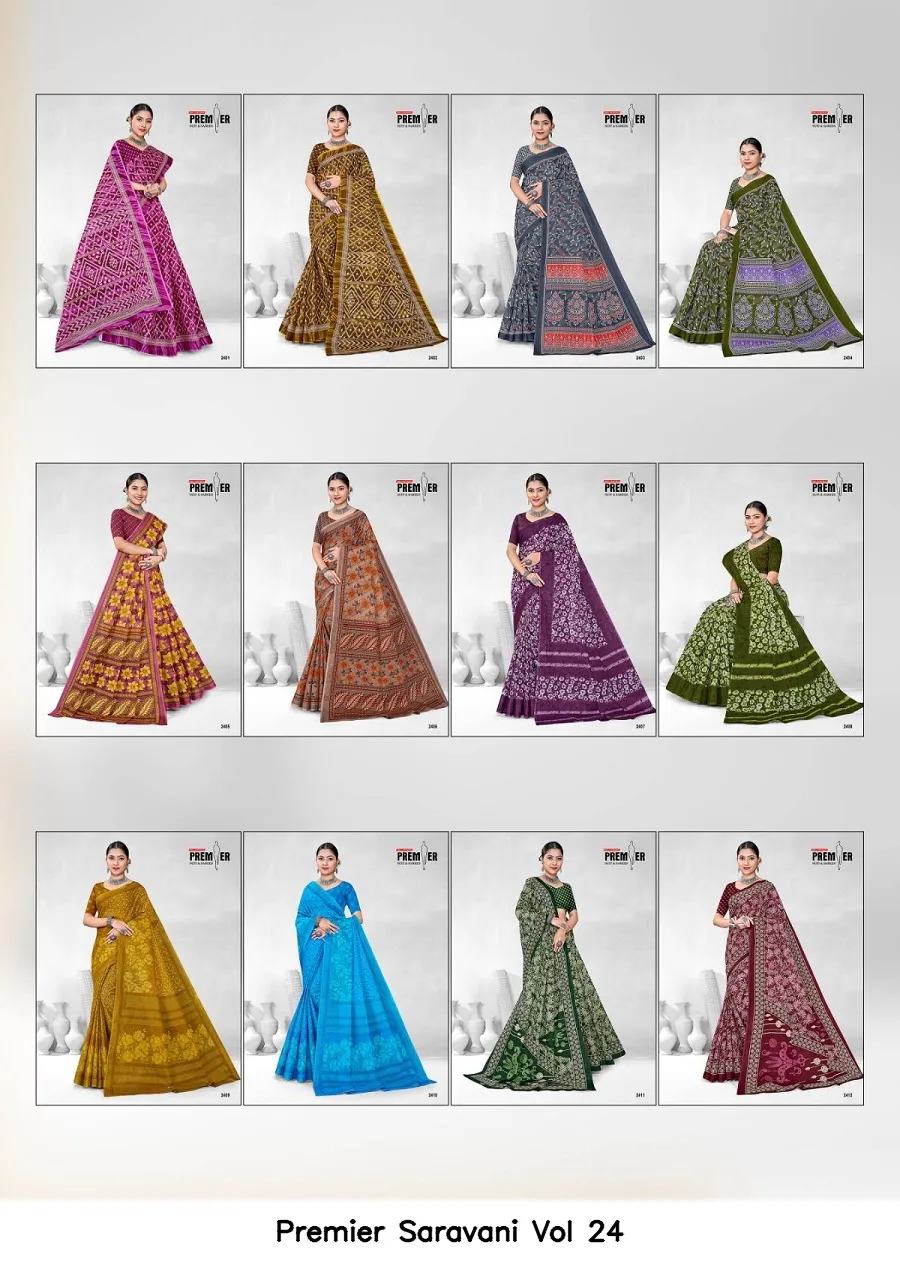 Premier Saravani Vol 24 — Cotton Sarees Wholesale, Premier wholesale from Surat — view 23