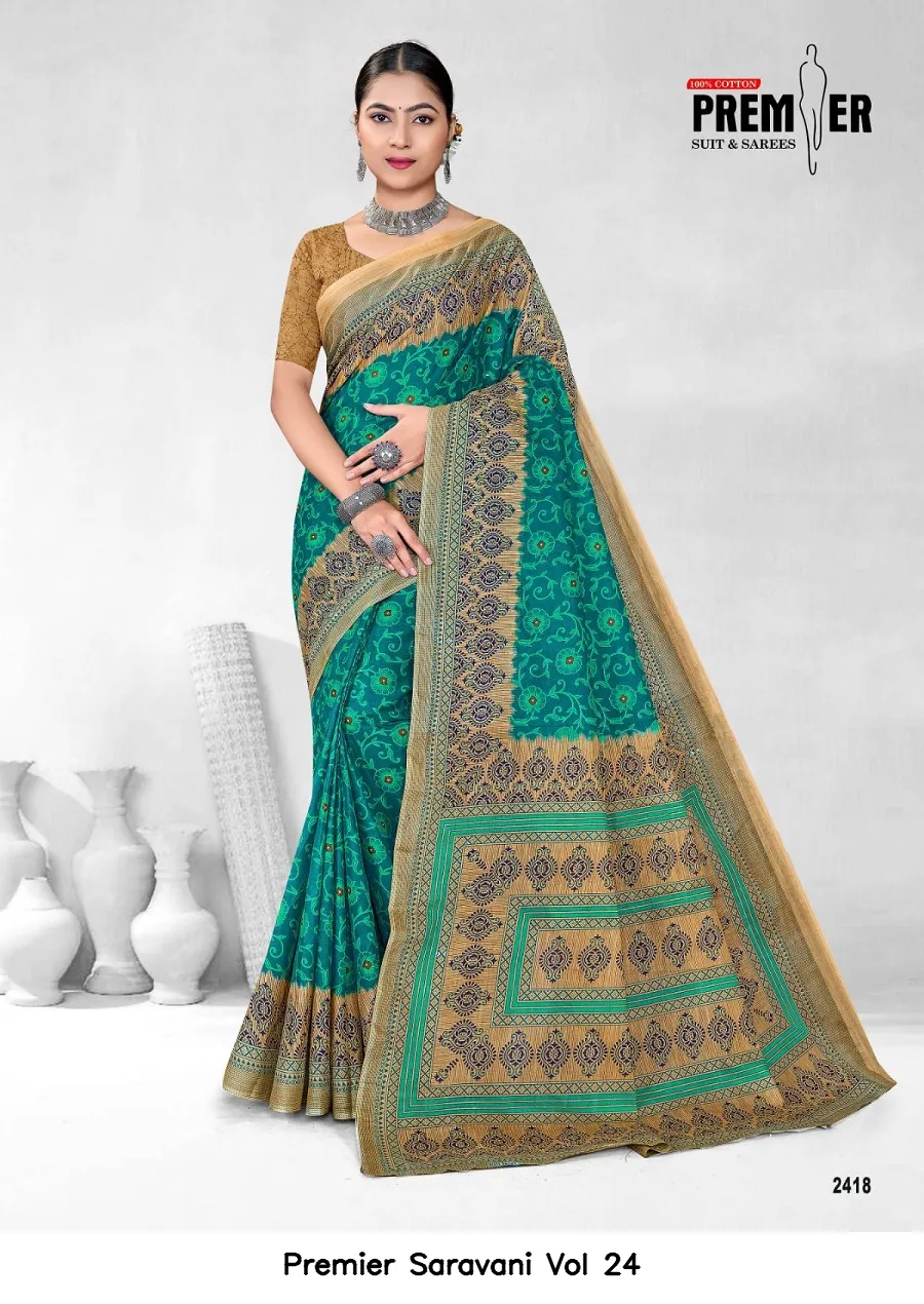 Premier Saravani Vol 24 — Cotton Sarees Wholesale, Premier wholesale from Surat — view 3