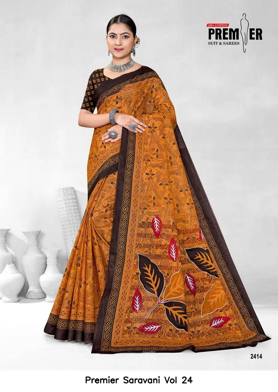 Premier Saravani Vol 24 — Cotton Sarees Wholesale, Premier wholesale from Surat — view 4