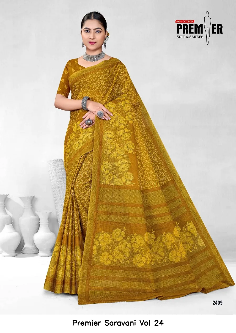 Premier Saravani Vol 24 — Cotton Sarees Wholesale, Premier wholesale from Surat — view 5