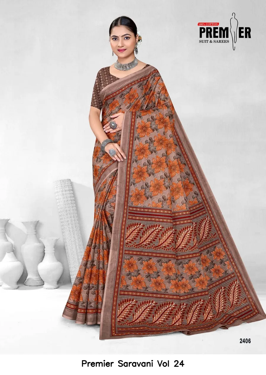 Premier Saravani Vol 24 — Cotton Sarees Wholesale, Premier wholesale from Surat — view 6