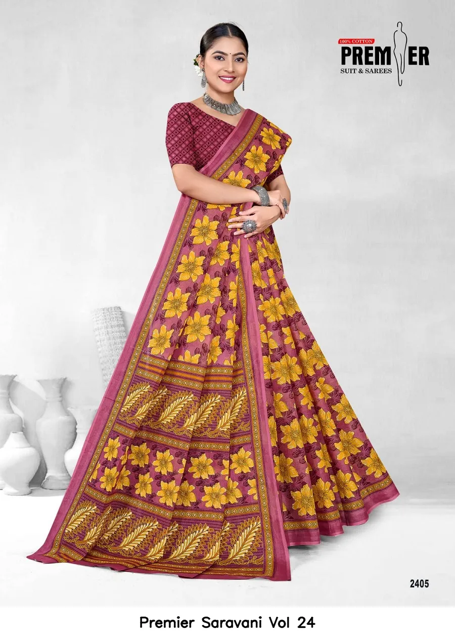 Premier Saravani Vol 24 — Cotton Sarees Wholesale, Premier wholesale from Surat — view 8
