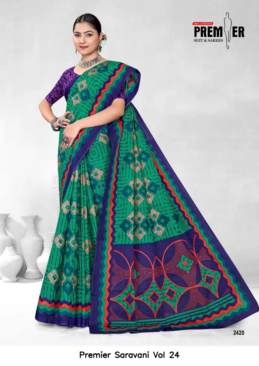Premier Saravani Vol 24 — Cotton Sarees Wholesale, Premier wholesale from Surat — view 9