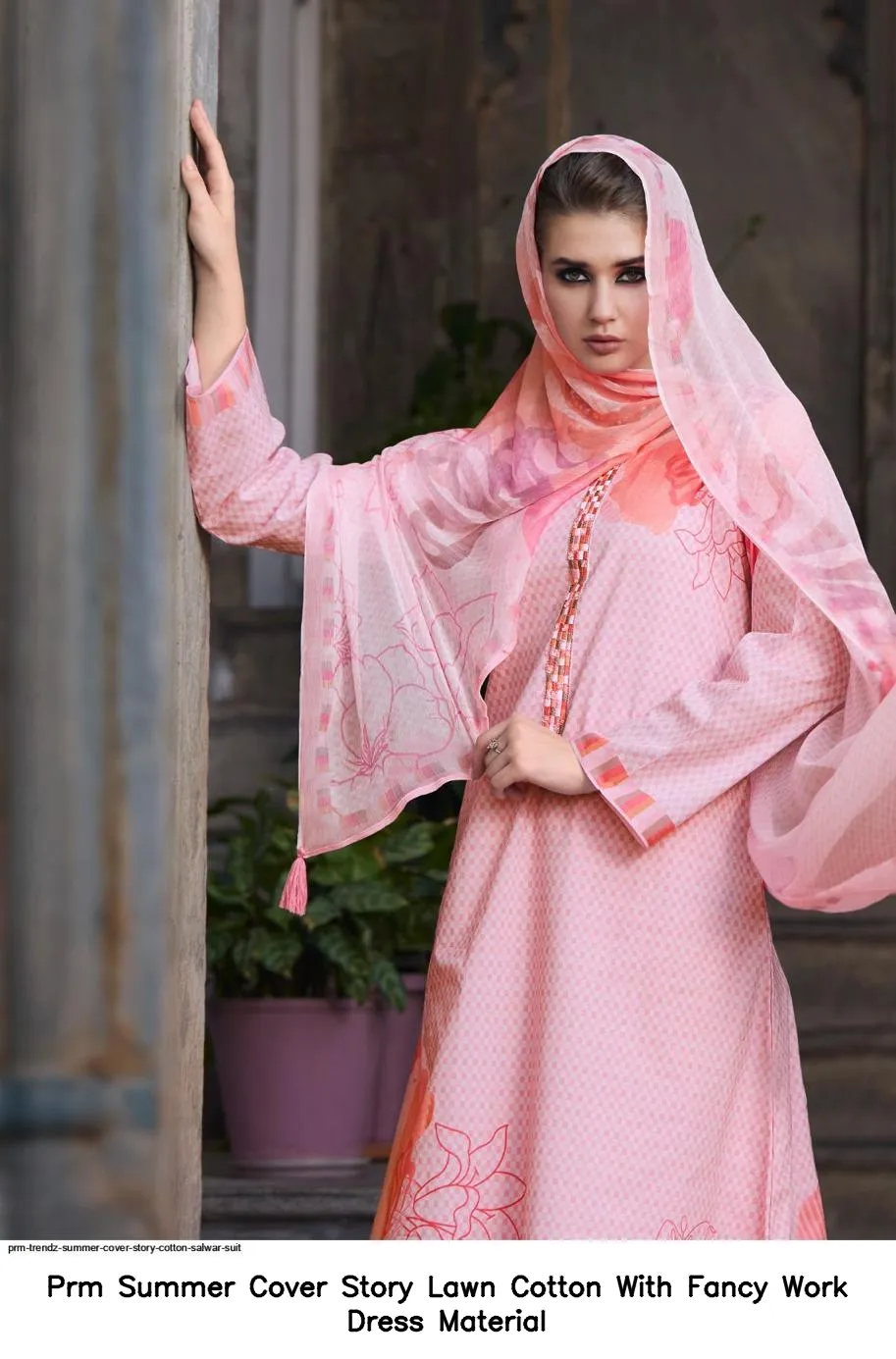 Prm Summer Cover Story Lawn Cotton With Fancy Work Dress Material — Wholesale Dress Material, Prm Trendz wholesale from Surat - Gallery Image 11