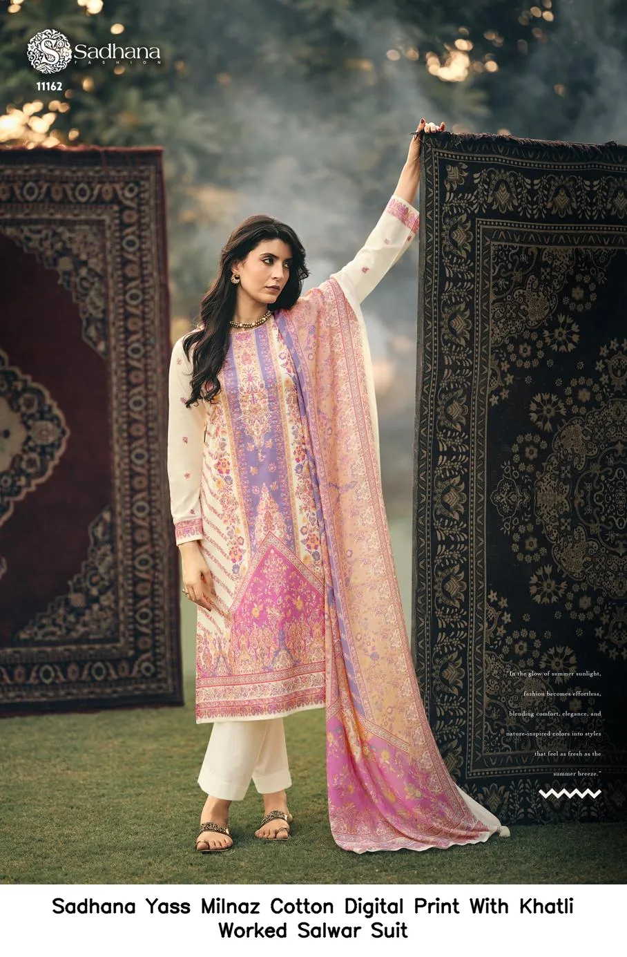 Sadhana Yass Milnaz Cotton Digital Print With Khatli Worked Salwar Suit — Wholesale Pakistani Suits, Sadhana Fashion wholesale from Surat - Gallery Image 4
