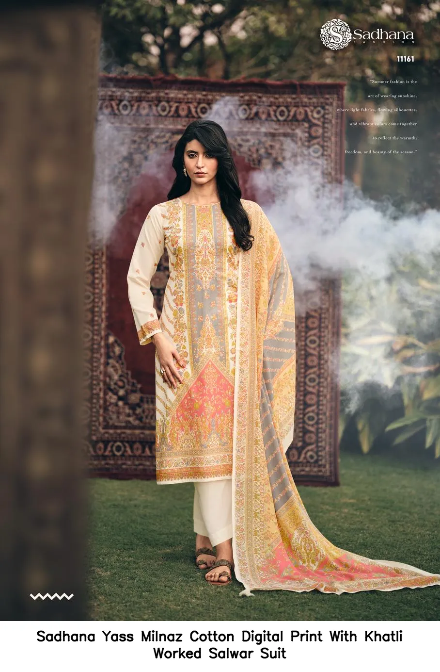 Sadhana Yass Milnaz Cotton Digital Print With Khatli Worked Salwar Suit — Wholesale Pakistani Suits, Sadhana Fashion wholesale from Surat - Gallery Image 5