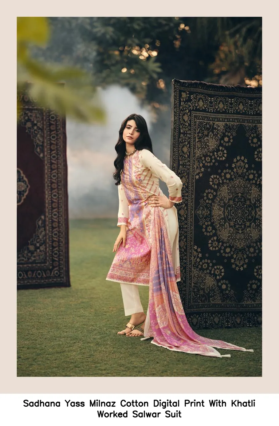 Sadhana Yass Milnaz Cotton Digital Print With Khatli Worked Salwar Suit — Wholesale Pakistani Suits, Sadhana Fashion wholesale from Surat - Gallery Image 7
