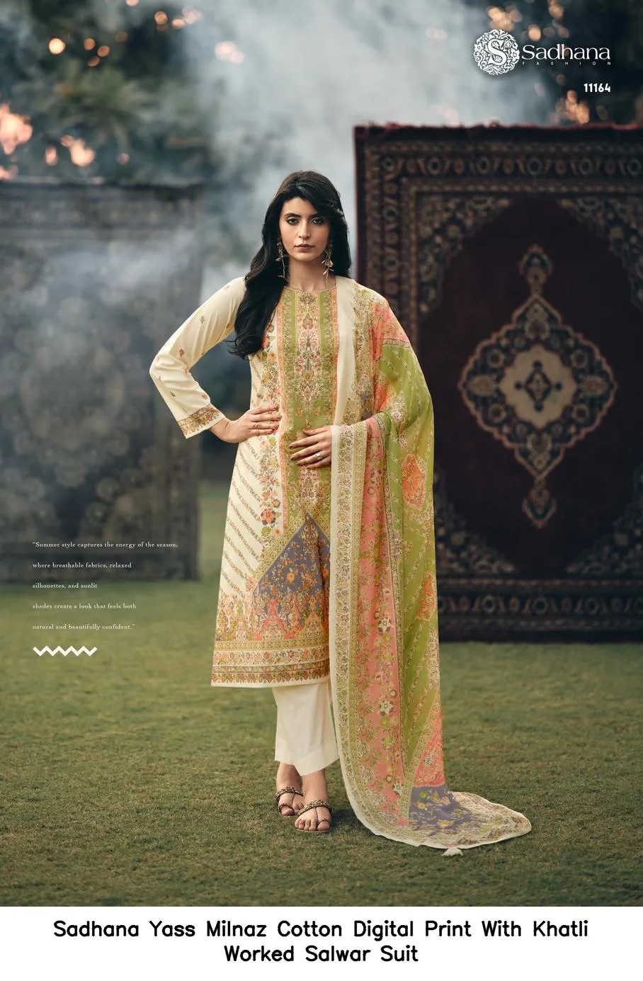 Sadhana Yass Milnaz Cotton Digital Print With Khatli Worked Salwar Suit — Wholesale Pakistani Suits, Sadhana Fashion wholesale from Surat - Gallery Image 8