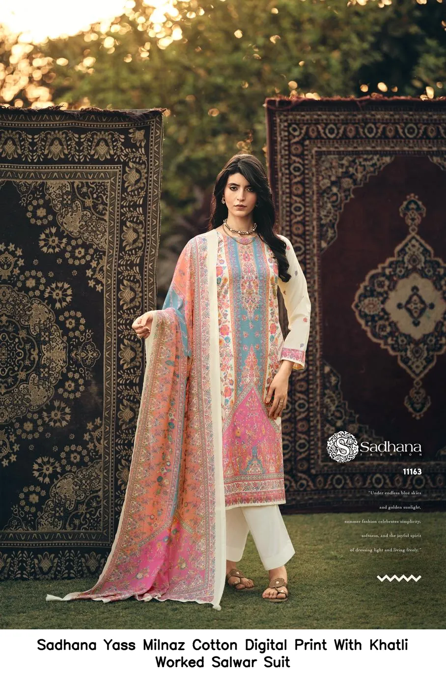 Sadhana Yass Milnaz Cotton Digital Print With Khatli Worked Salwar Suit — Wholesale Pakistani Suits, Sadhana Fashion wholesale from Surat — view 9