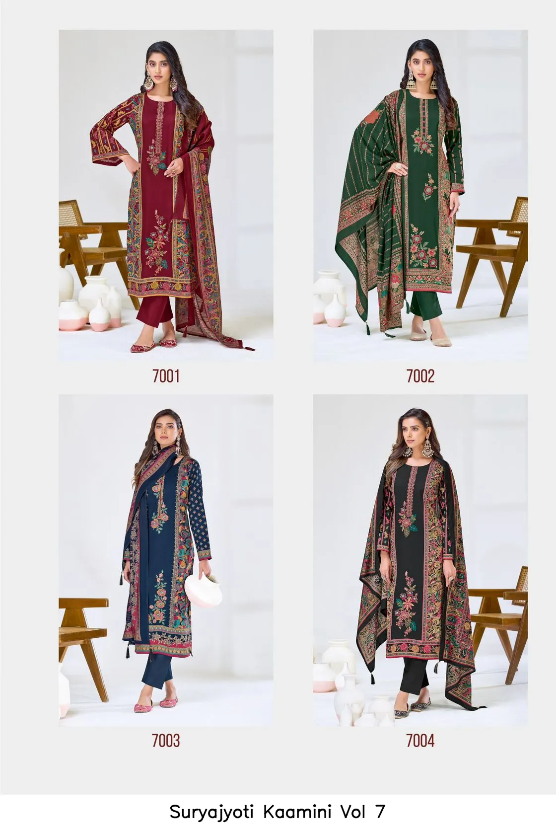 Suryajyoti Kaamini Vol 7 — Wholesale Dress Material, Suryajyoti wholesale from Surat - Gallery Image 2