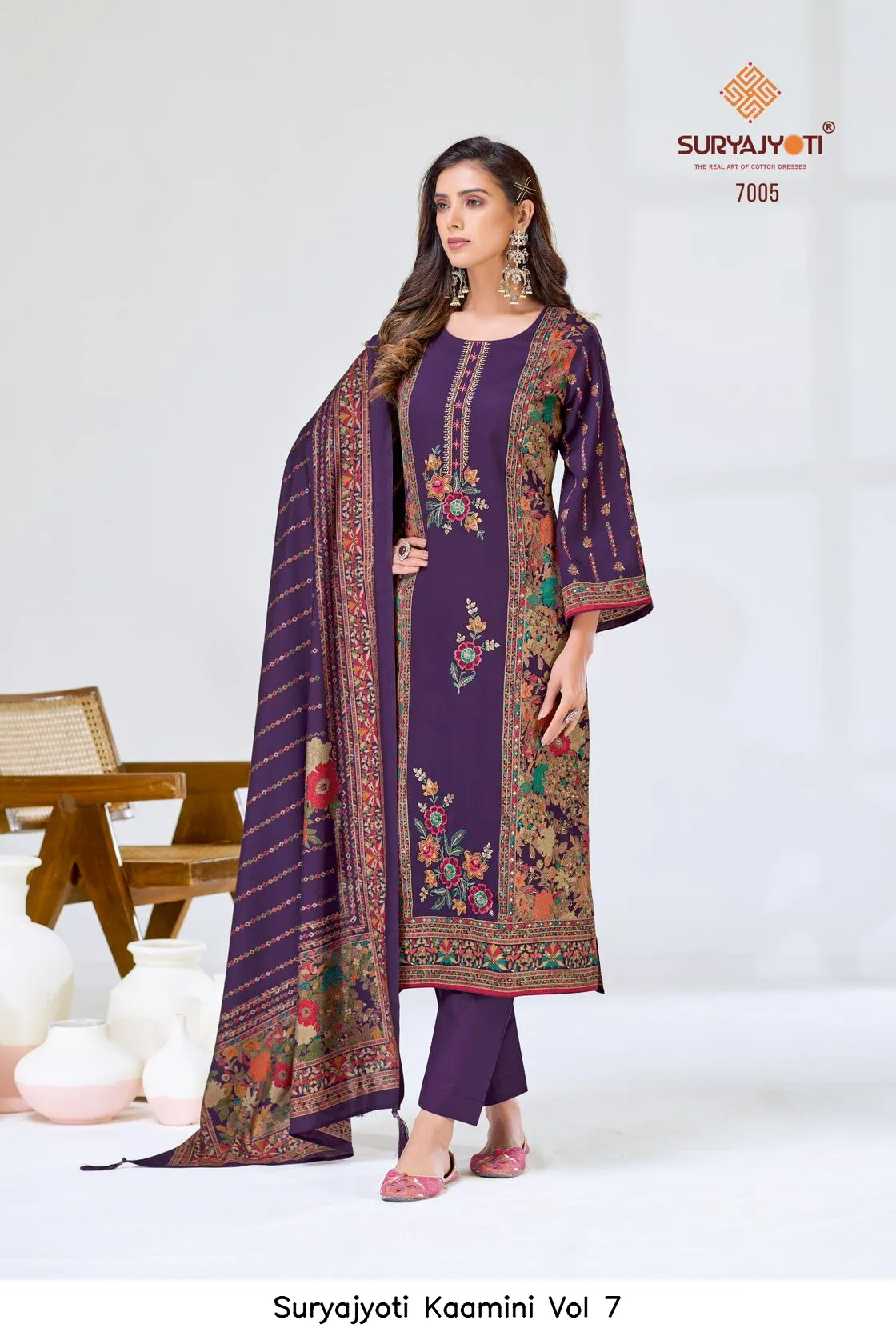 Suryajyoti Kaamini Vol 7 — Wholesale Dress Material, Suryajyoti wholesale from Surat - Gallery Image 5