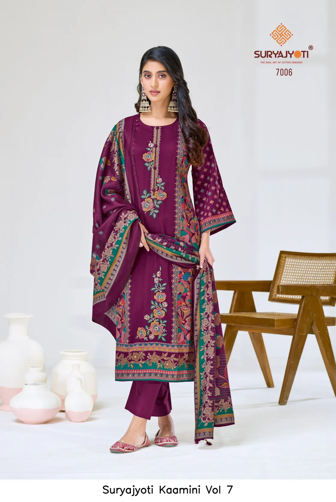Suryajyoti Kaamini Vol 7 — Wholesale Dress Material, Suryajyoti wholesale from Surat — view 9