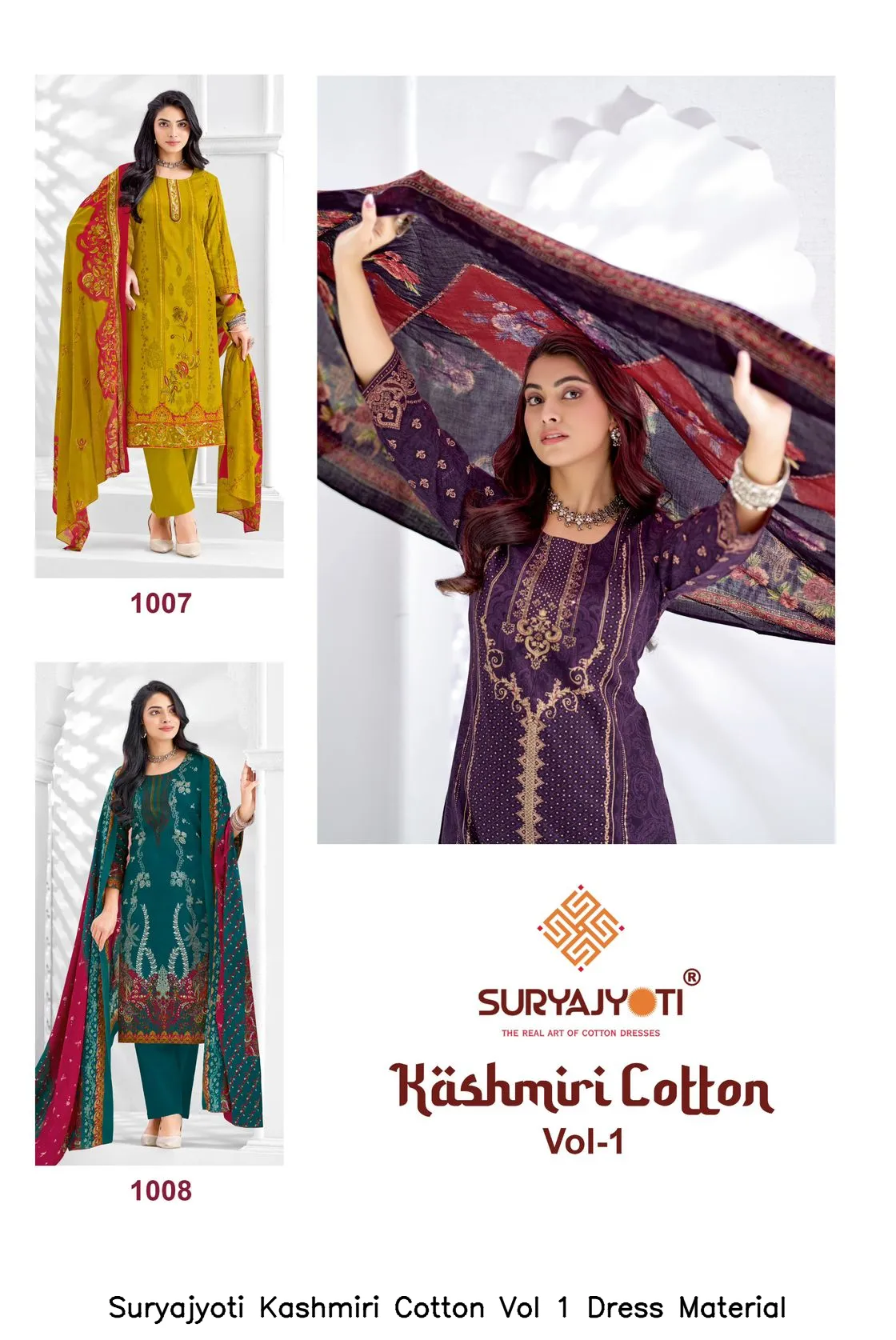 Suryajyoti Kashmiri Cotton Vol 1 Dress Material — Wholesale Dress Material, Suryajyoti wholesale from Surat - Gallery Image 10