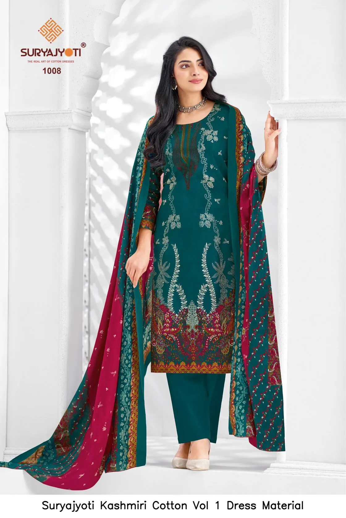 Suryajyoti Kashmiri Cotton Vol 1 Dress Material — Wholesale Dress Material, Suryajyoti wholesale from Surat - Gallery Image 2