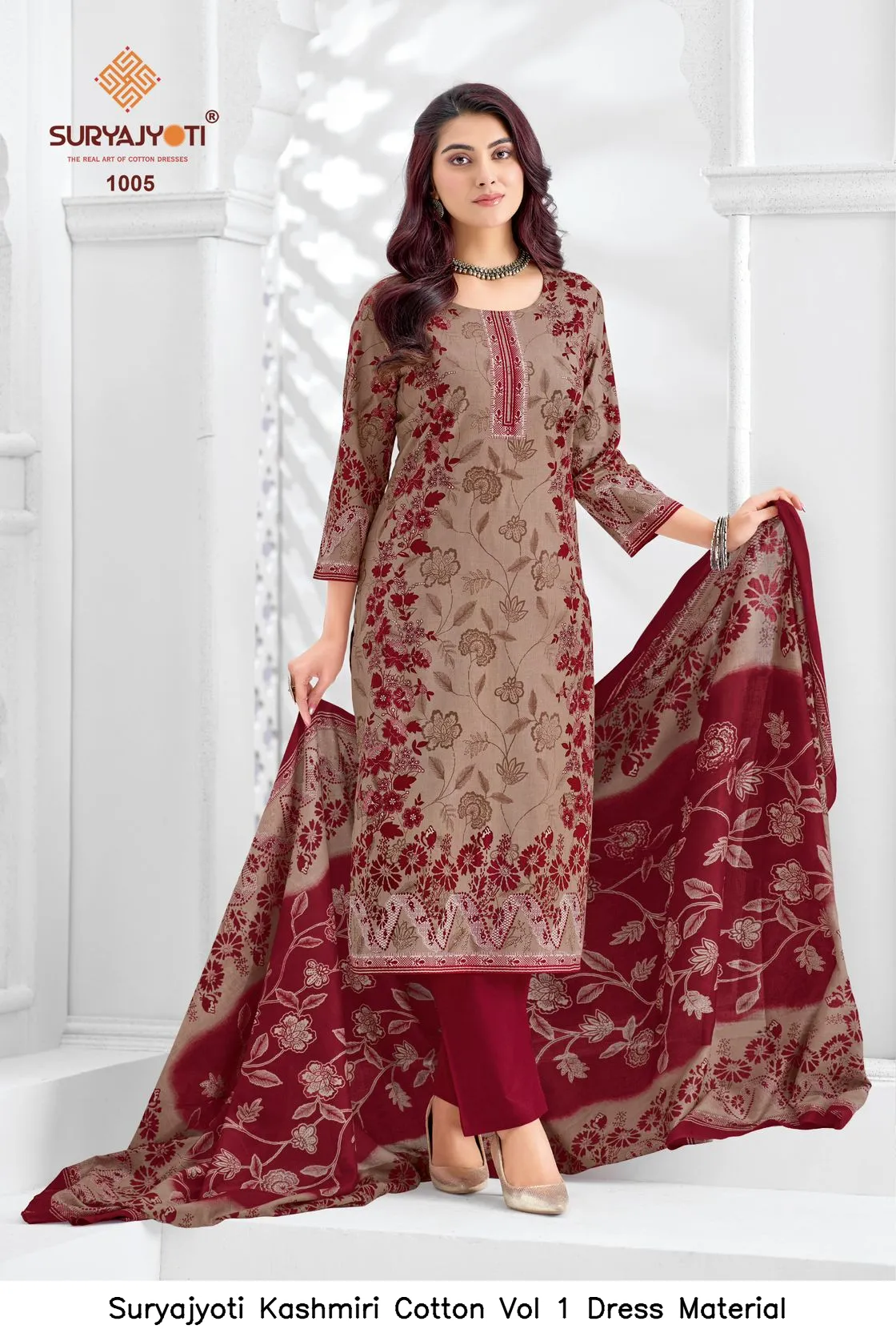 Suryajyoti Kashmiri Cotton Vol 1 Dress Material — Wholesale Dress Material, Suryajyoti wholesale from Surat - Gallery Image 3