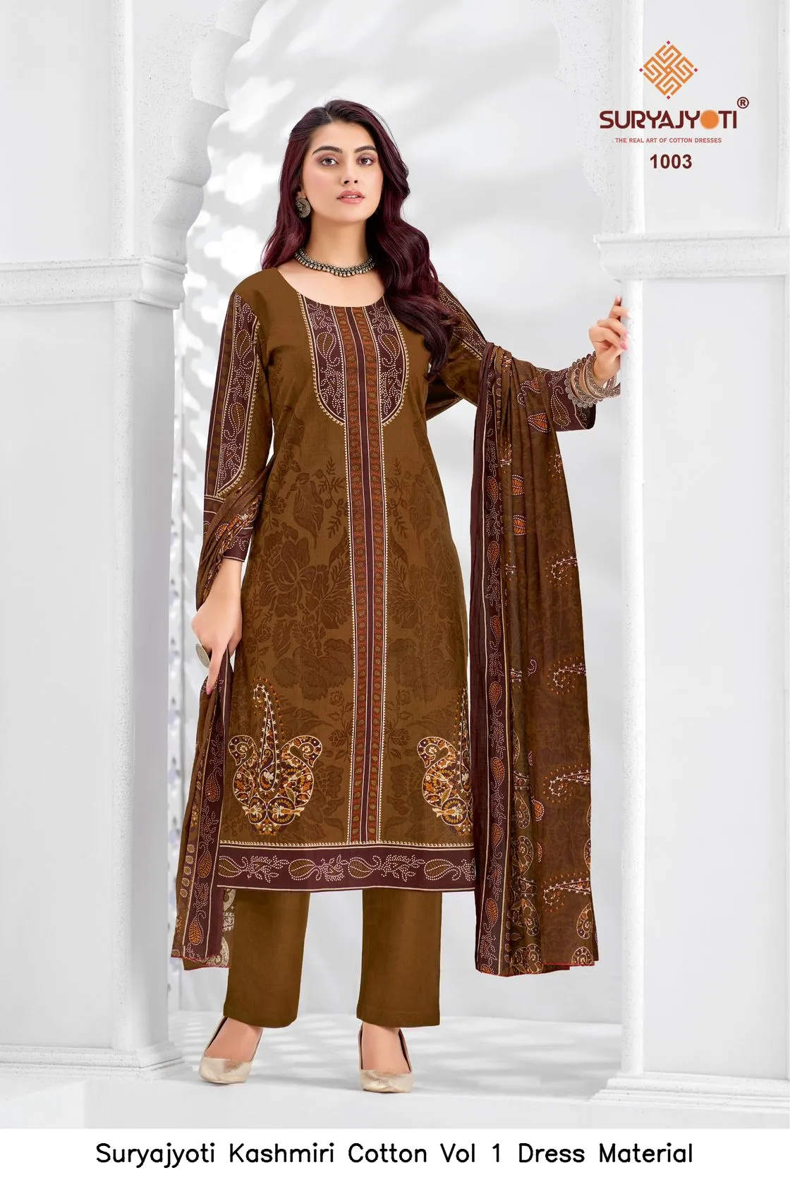 Suryajyoti Kashmiri Cotton Vol 1 Dress Material — Wholesale Dress Material, Suryajyoti wholesale from Surat - Gallery Image 4