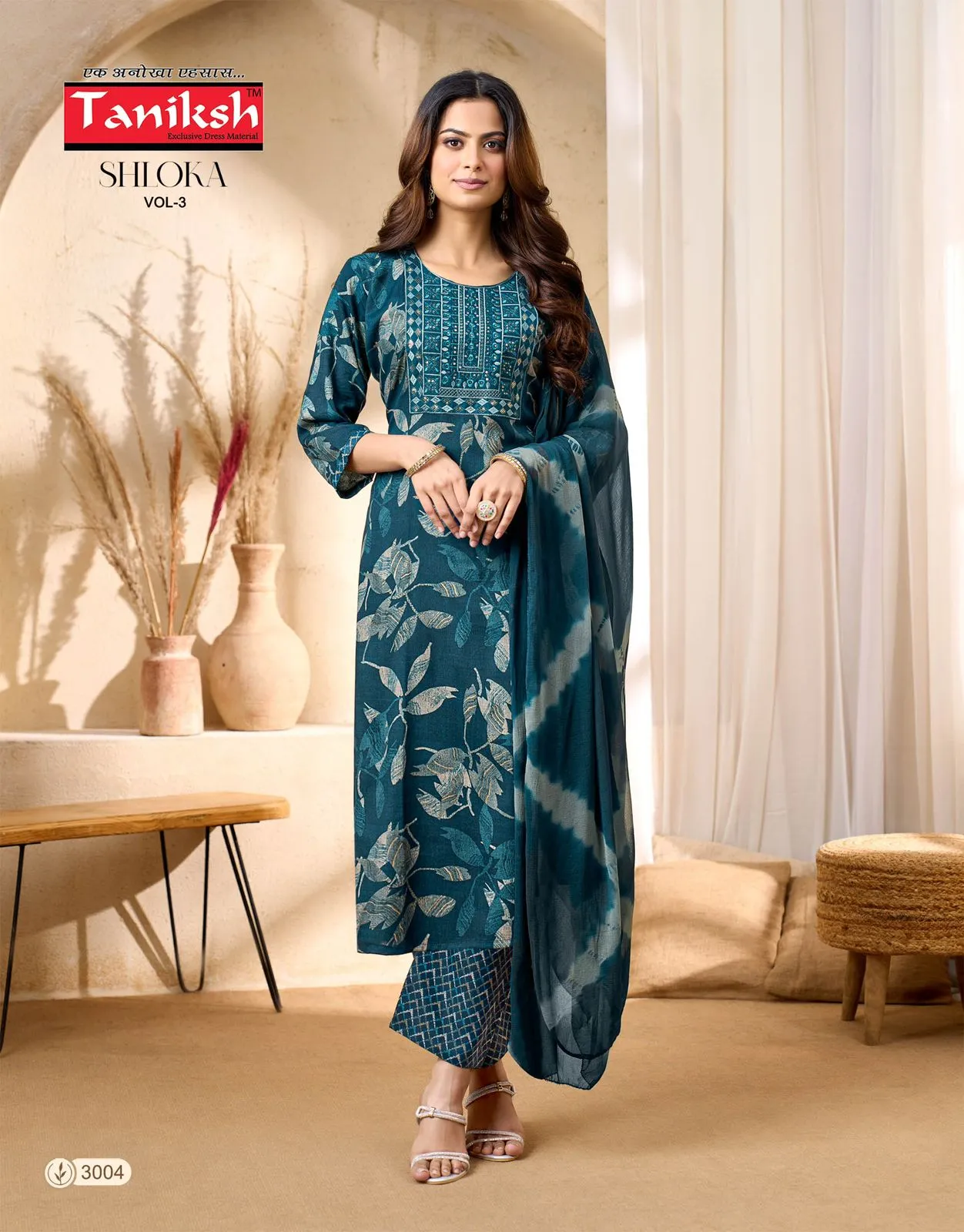 Taniksh Shloka Vol 3 Capsule Foil Print With Embroidery Work Salwar Suit