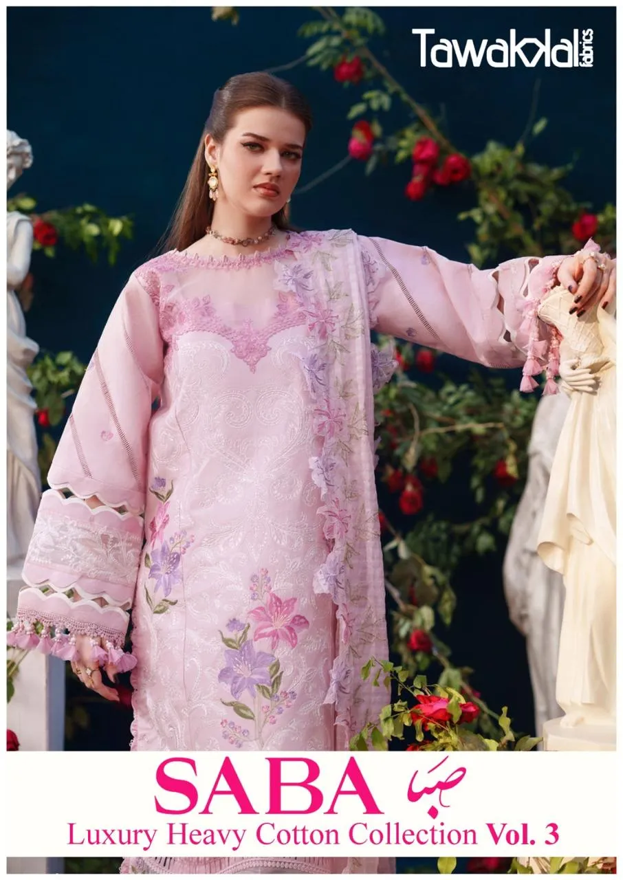 Tawakkal Saba Vol 3 — Unstitched Dress Material Online, Tawakkal wholesale from Surat — view 1